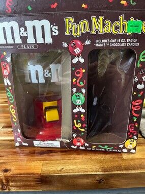 M&M's Fun Machine Candy Dispenser 16 oz Red Plastic